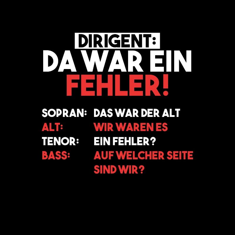 Dirigent Chor Sopran Alt Tenor Chorleiter Geschenk