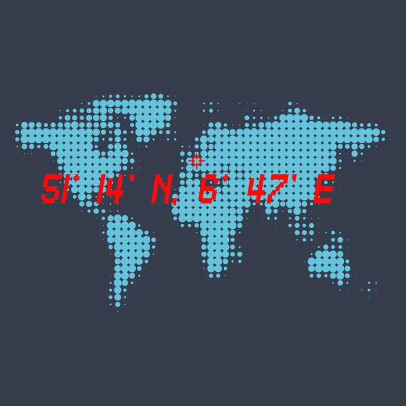 Dusseldorf world map coordinates