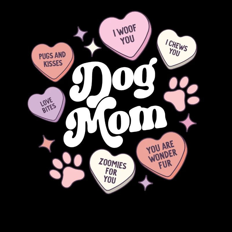 Hund Mama Valentinstag Candy Herzen Galentines