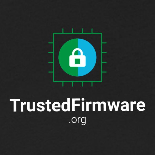 TrustedFirmware Logo vertical white