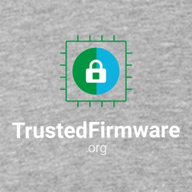 TrustedFirmware Logo vertical white