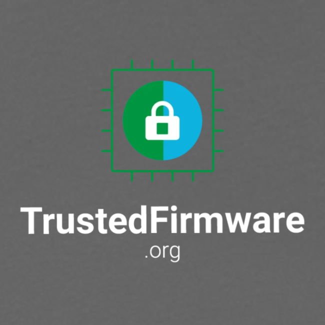 TrustedFirmware Logo vertical white