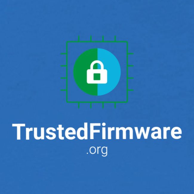 TrustedFirmware Logo vertical white