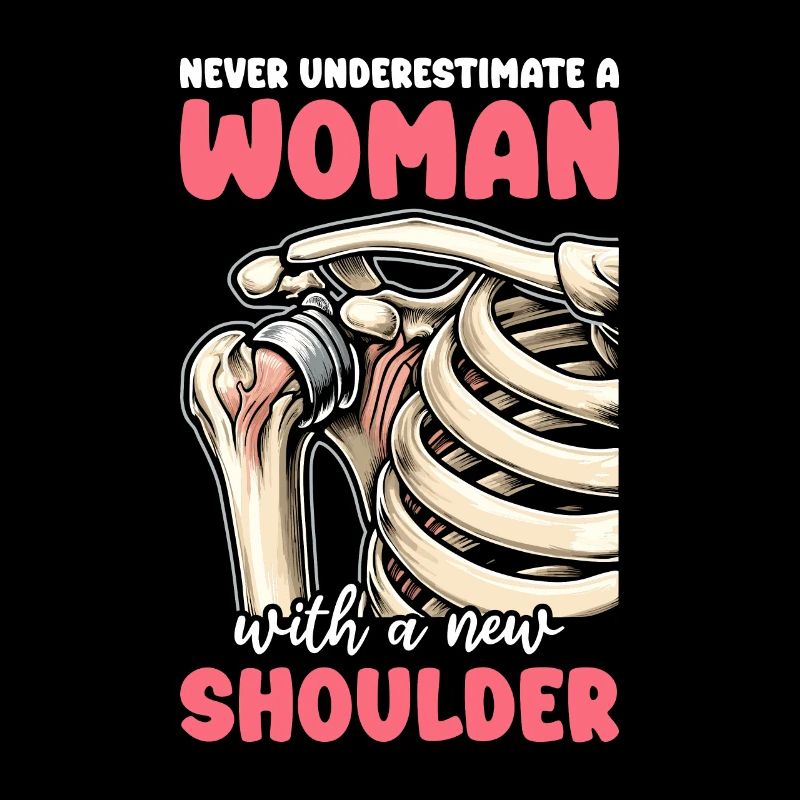 Woman Bionic Shoulder Replacement Surgery Joint