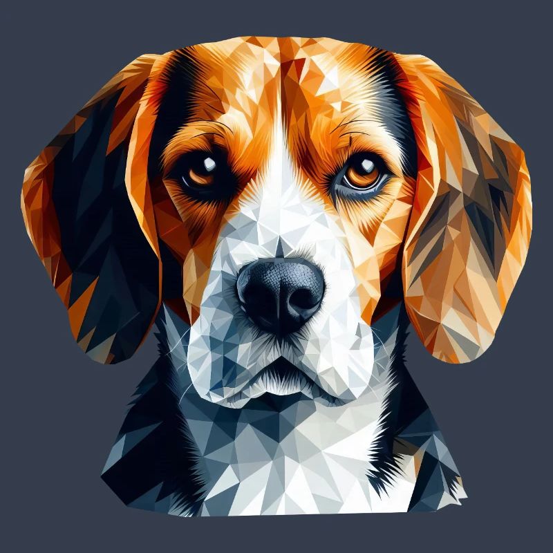 Geometric Beagle Polygon Art Design