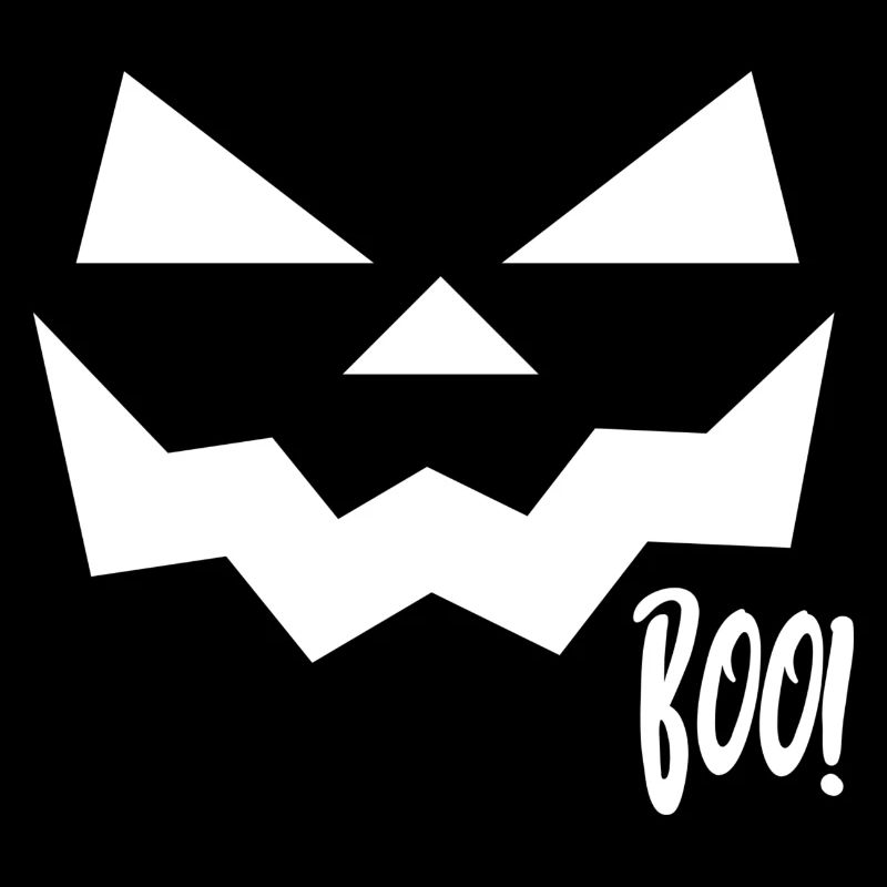 Visage de citrouille d’Halloween Boo ! Couleur : Blanc
