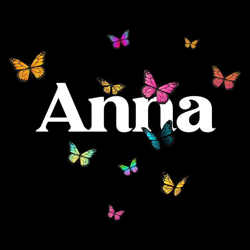 ANNA - Schöner Mädchen Name mit Schmetterlingen