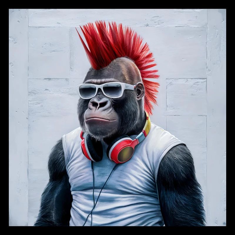 Monkey with mohawk