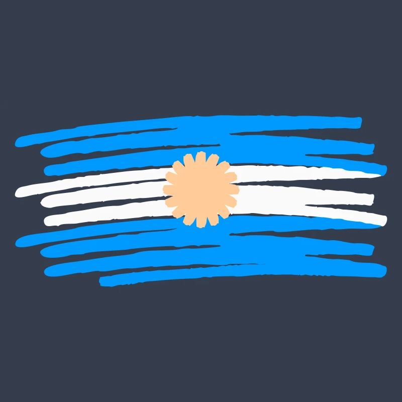 Argentine drapeau argentin peint drapeau peint