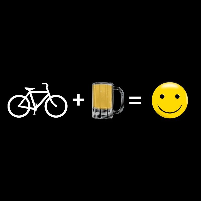 Grinning cheek bicycle beer