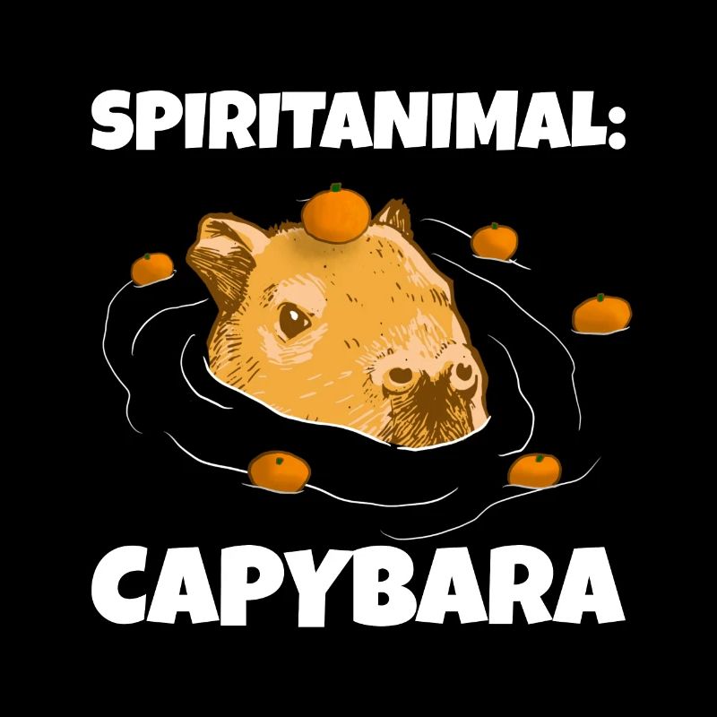Capybara Orange Meme Design