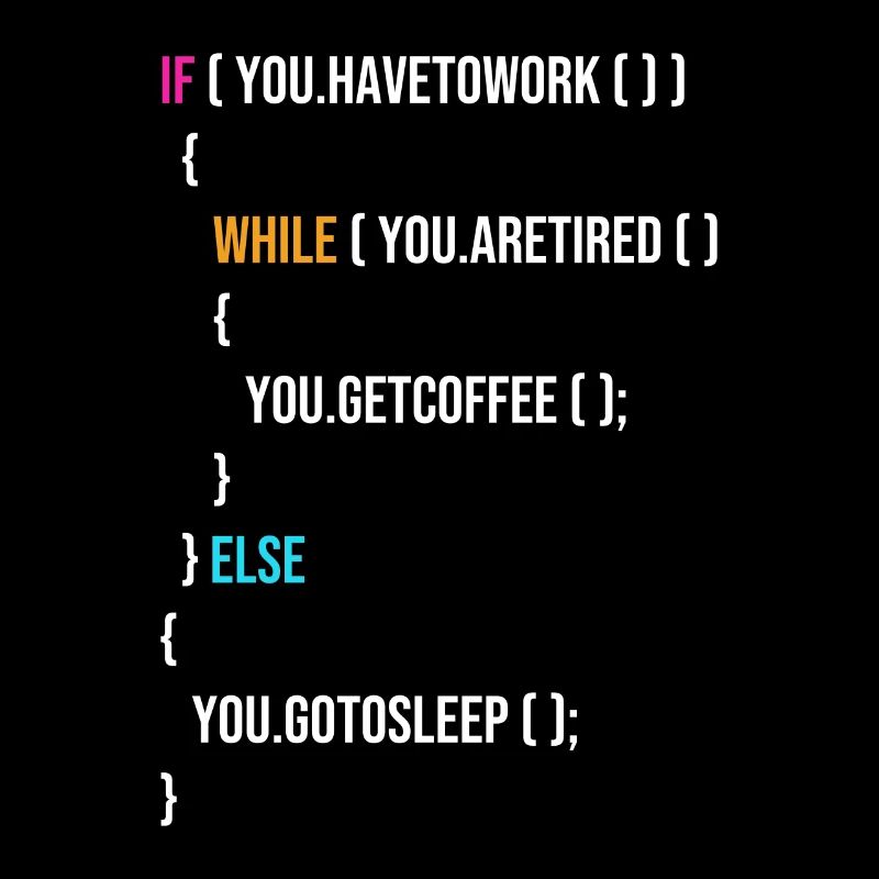 Funny Programmer Codes Coffee And Sleep