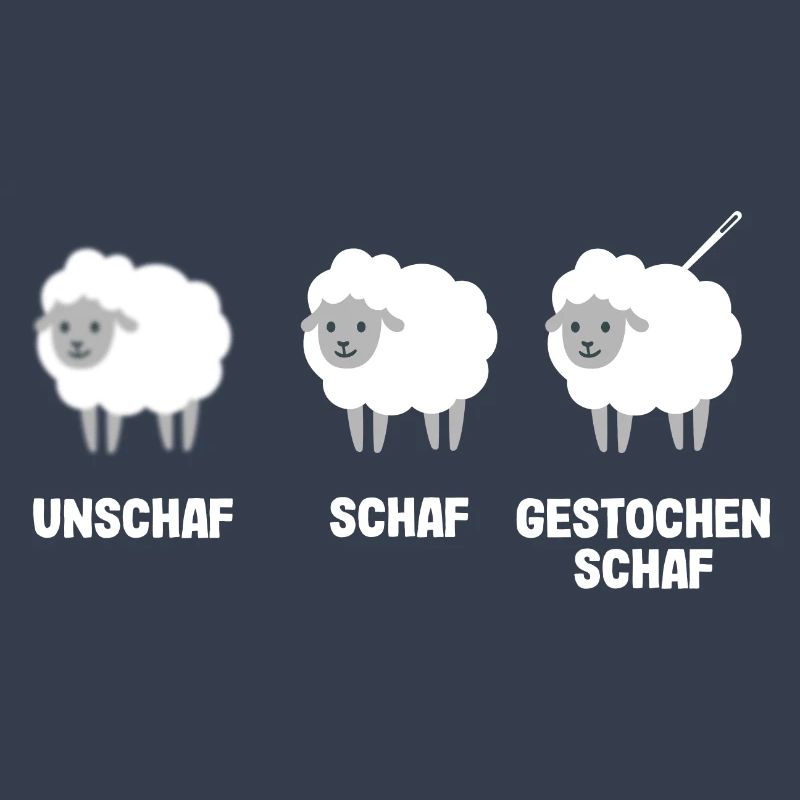 Unschaf Schaf gestochen Schaf