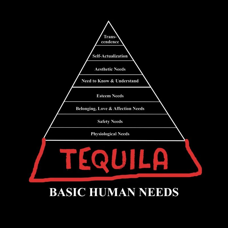 Tequila Basic Human Needs Pyramid Mexican Pun