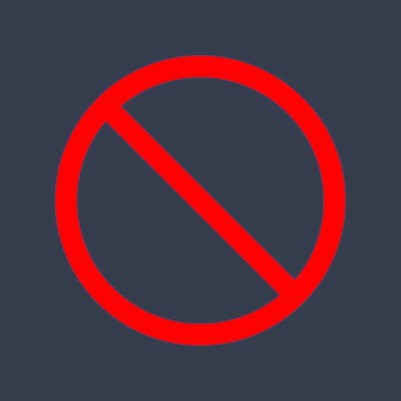 Panneau d'interdiction interdit