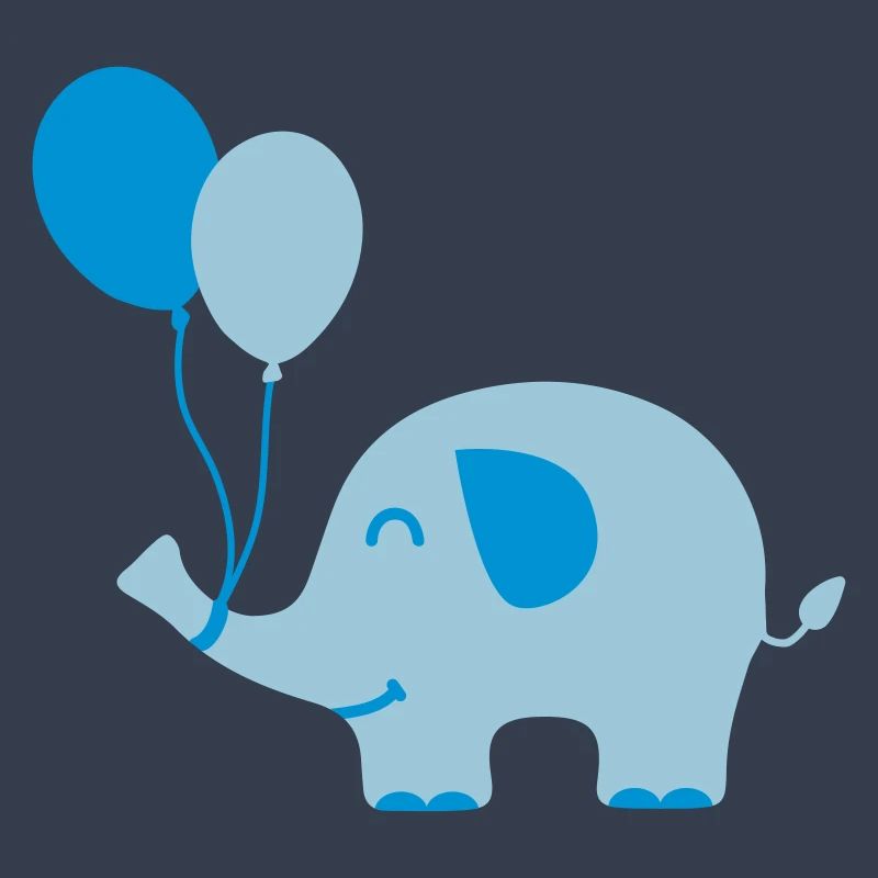 Doux drôle d'éléphant de bébé avec des ballons
