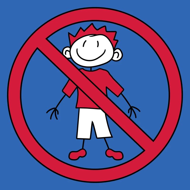 forbidden sign zone no child painted scribble com