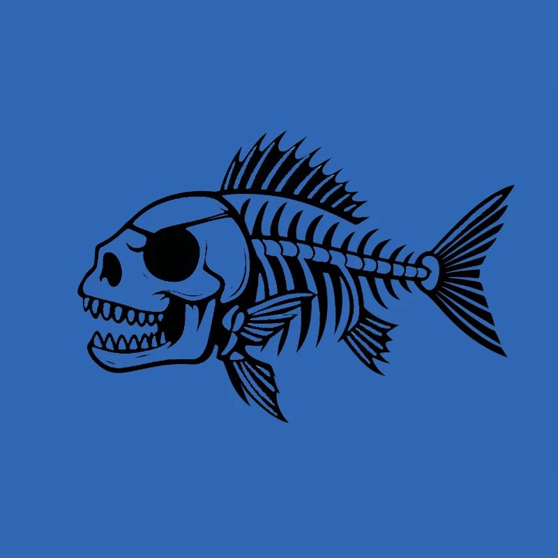 Silhouette de squelette de poisson