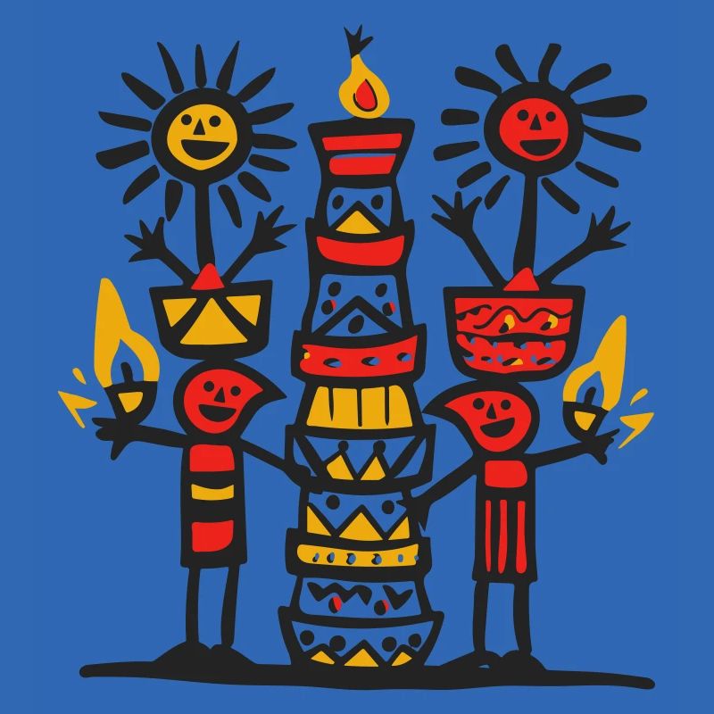 Conception d’art tribal coloré