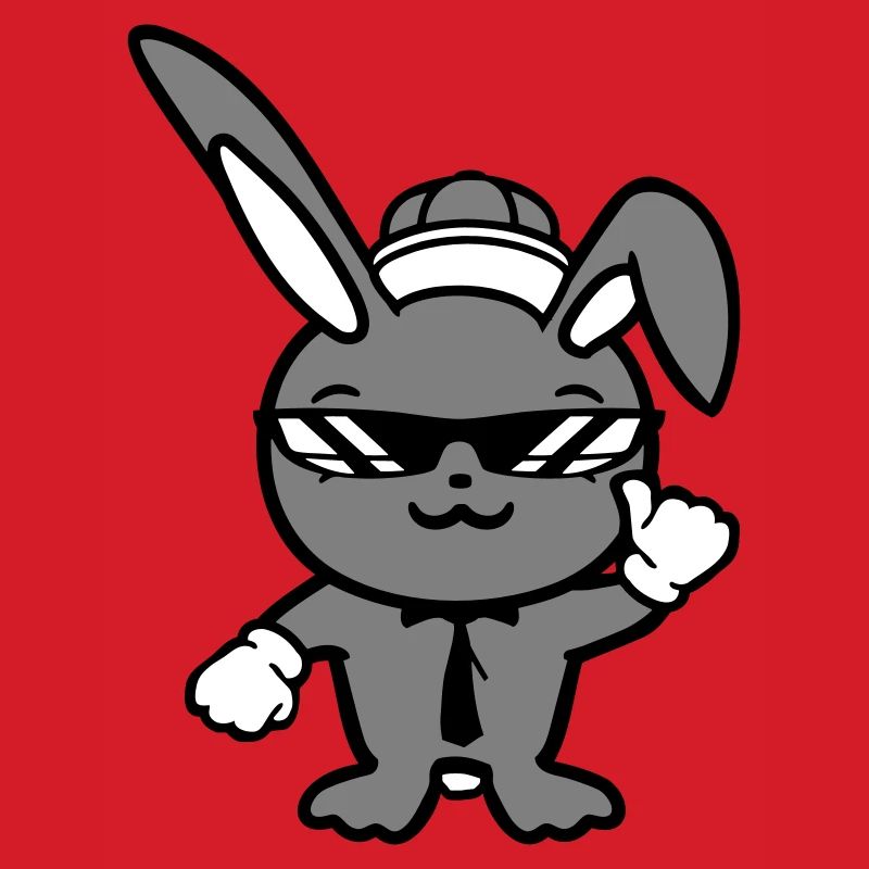 Lunettes de soleil lapin Cappy cravate Cool Hat Comic