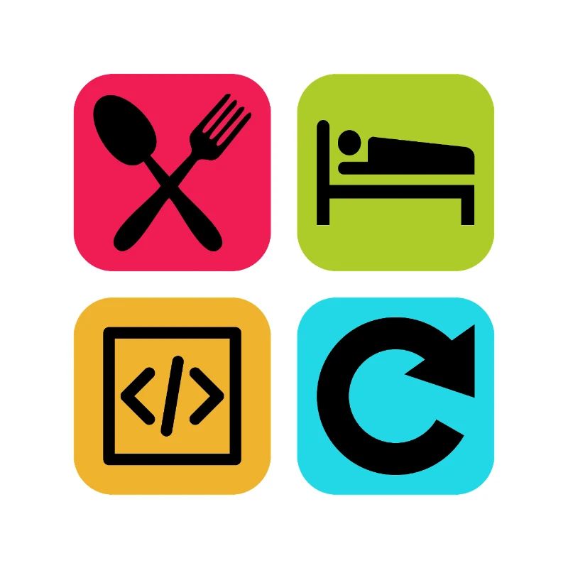 Eat Sleep Code Repeat Funny Quote Dev