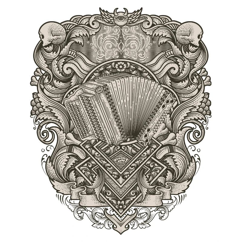 Styrian Harmonica Vintage Illu | ZiachON!