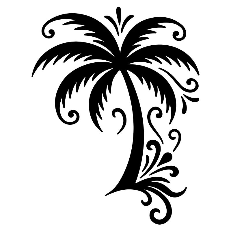 Palm tree icon beach