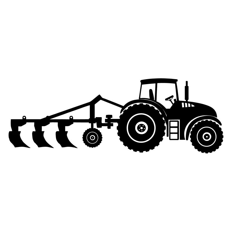 Acker-Traktor-Pflug
