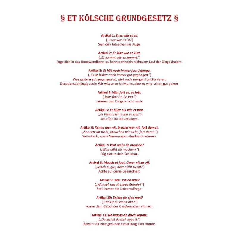 Et Kölsche Basic Law - Et Kölsche Basic Law