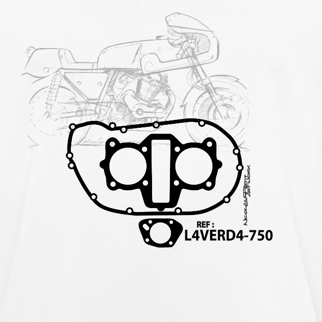 design T shirt L4VERD4 750 Black and White