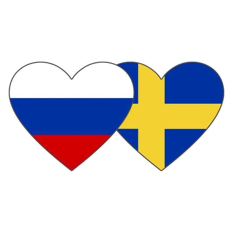 Drapeau de la Suède Russie