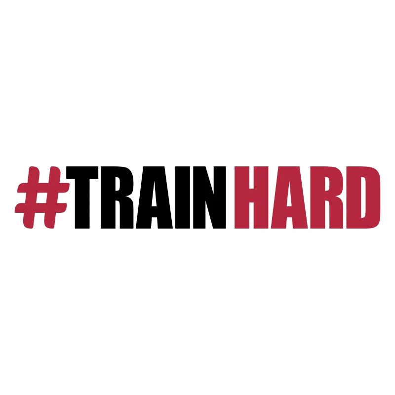 cool design text dumbbell train hard training hand
