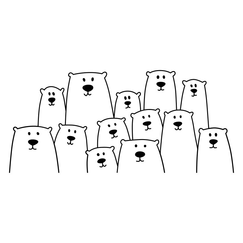 Lustige Eisbären oder Bären