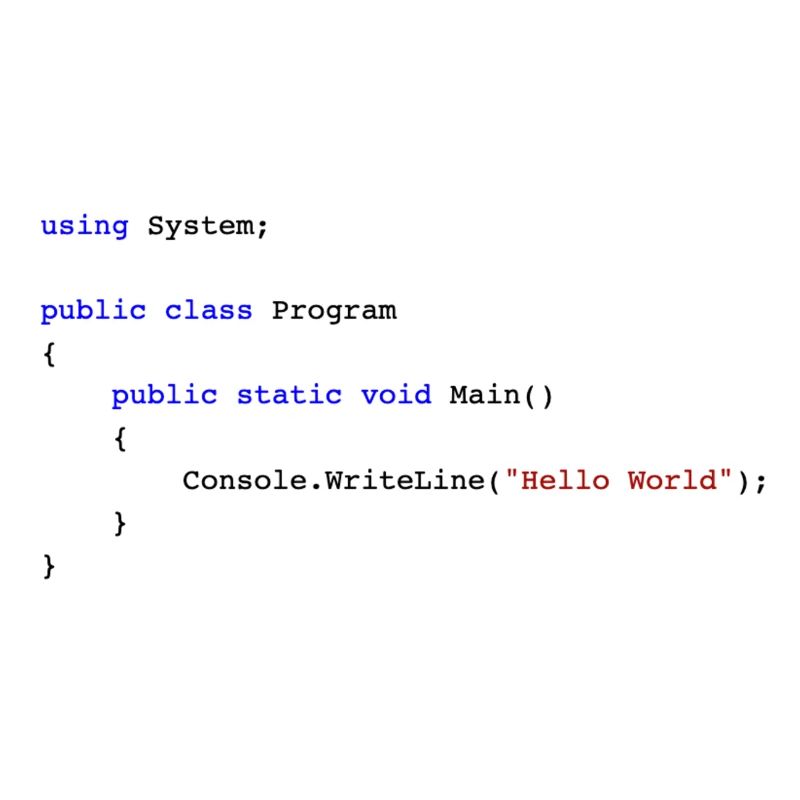 C # .NET Code Hello World Programmer Gift