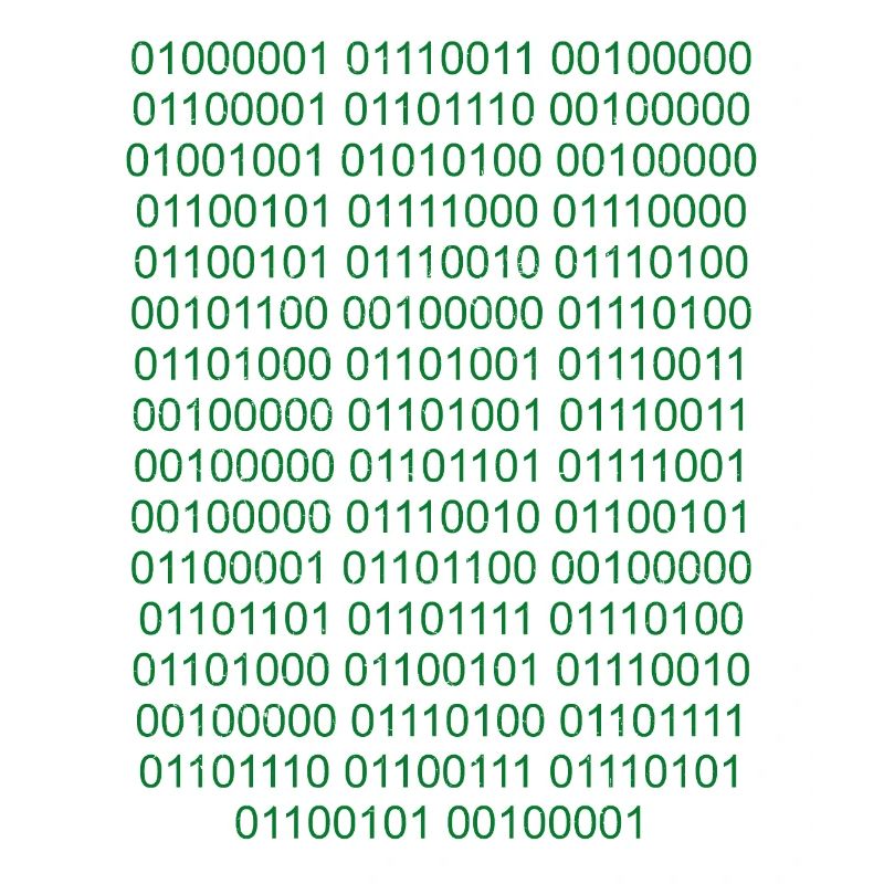 Binary Code Computer Scientist Nerd