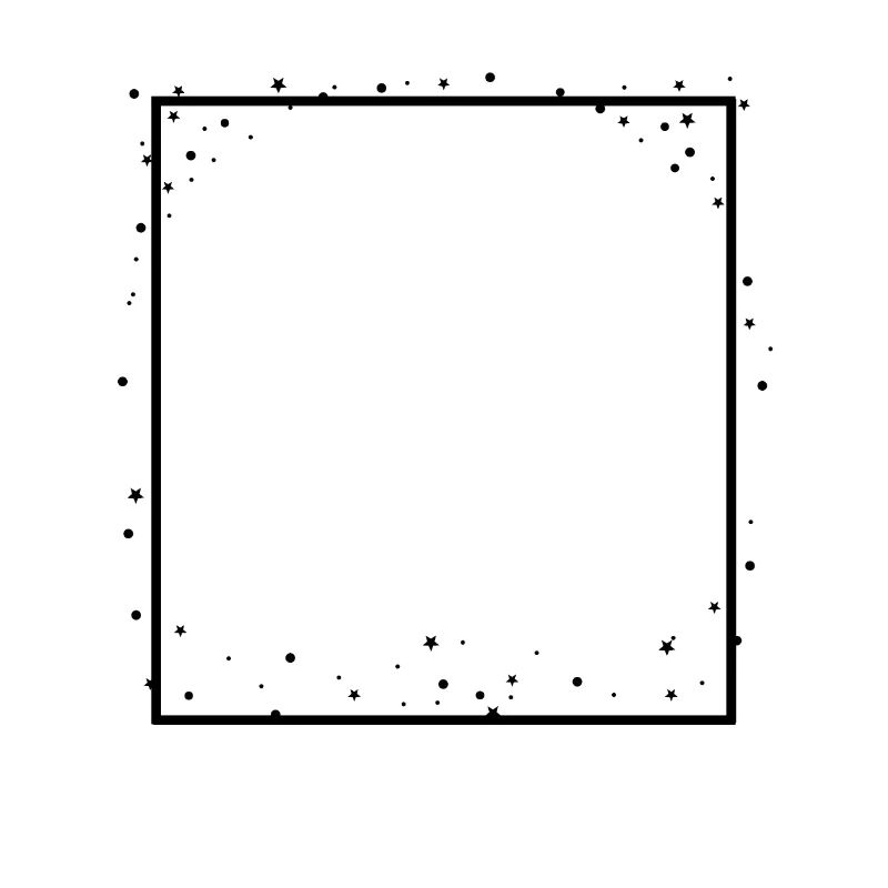 Star frame with dot decoration