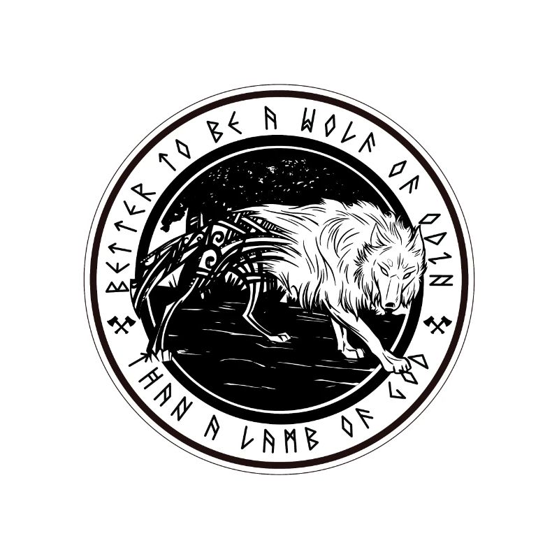 Odin Wolf Wikinger Germane Rune Walhalla Geschenk