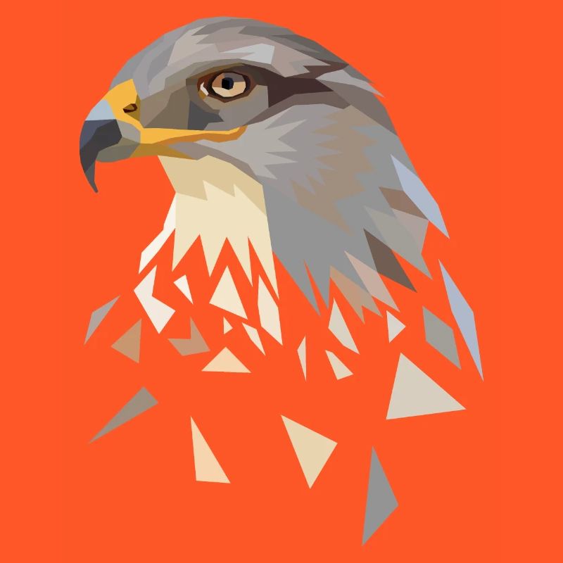 Eagle Geometric Low Poly Eagle's Head