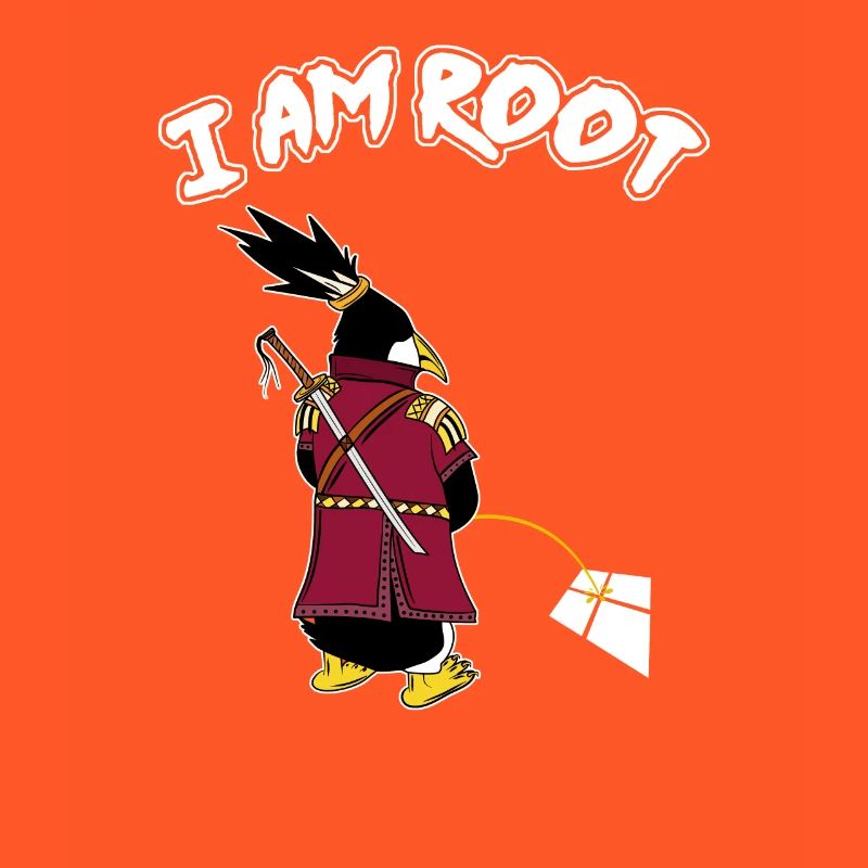 Linux Pinguin I Am Root Geeks Nerd Computer Ninja