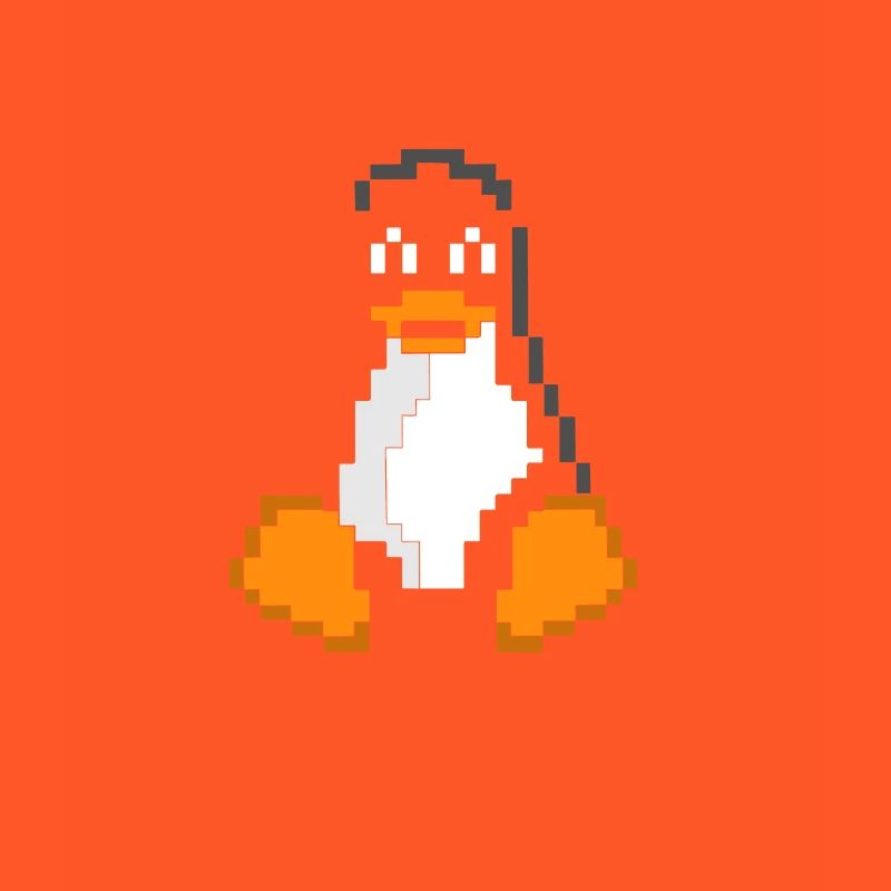 Linux Pinguin Pixel Art Sys Admins Computer Hacker