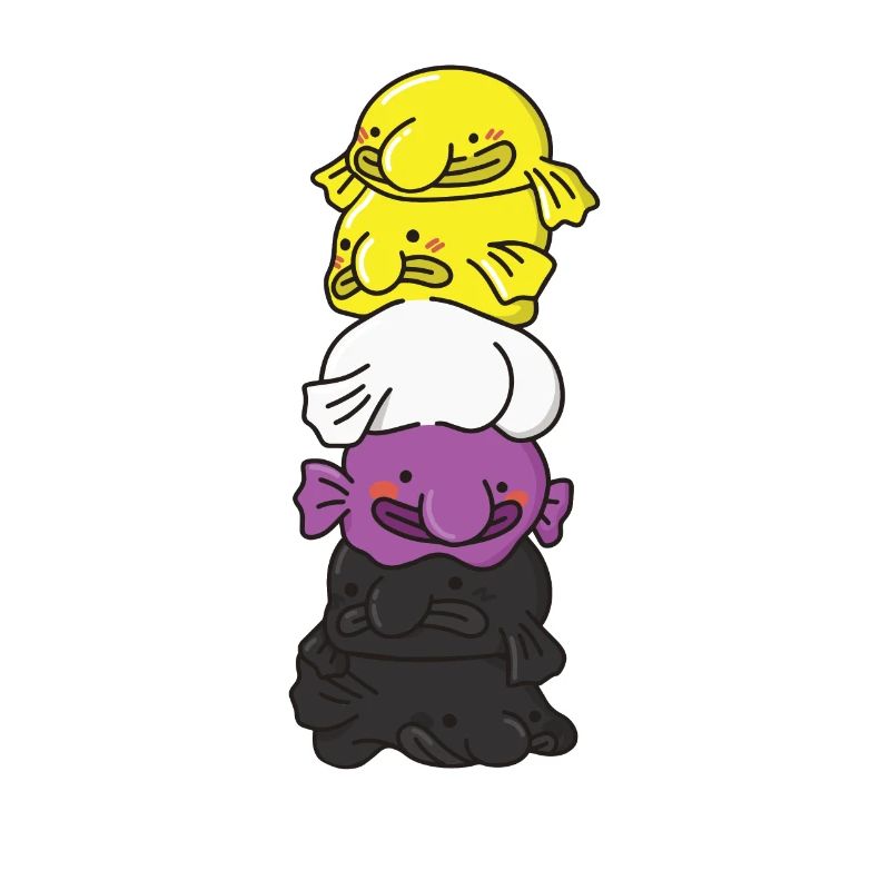 Nonbinary Flag Non Binary Pride LGBTQ Blobfish
