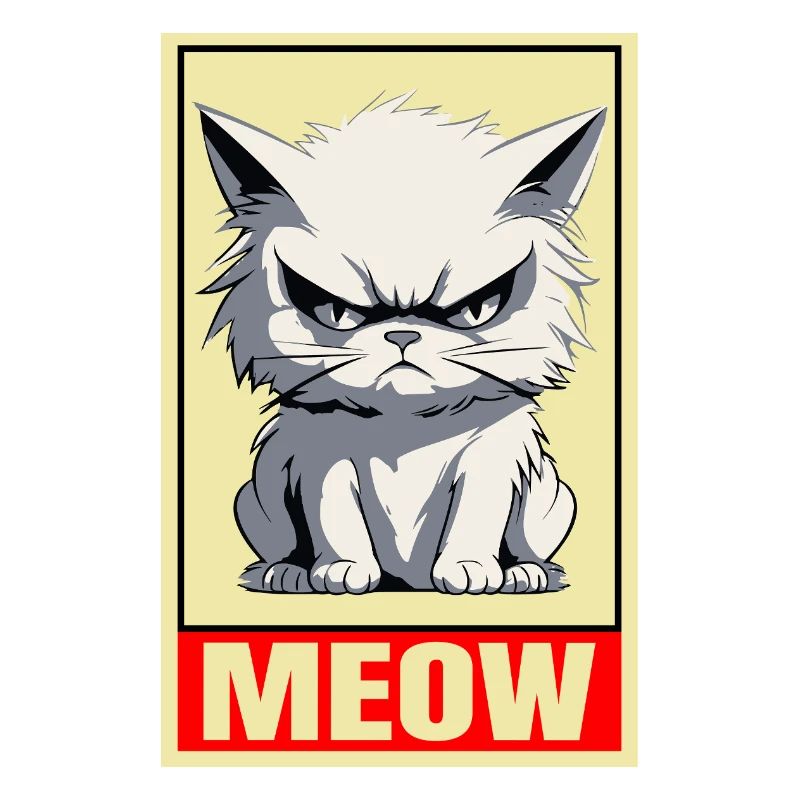 Cat Meow Grumpy Grumpy Grumpy Funny