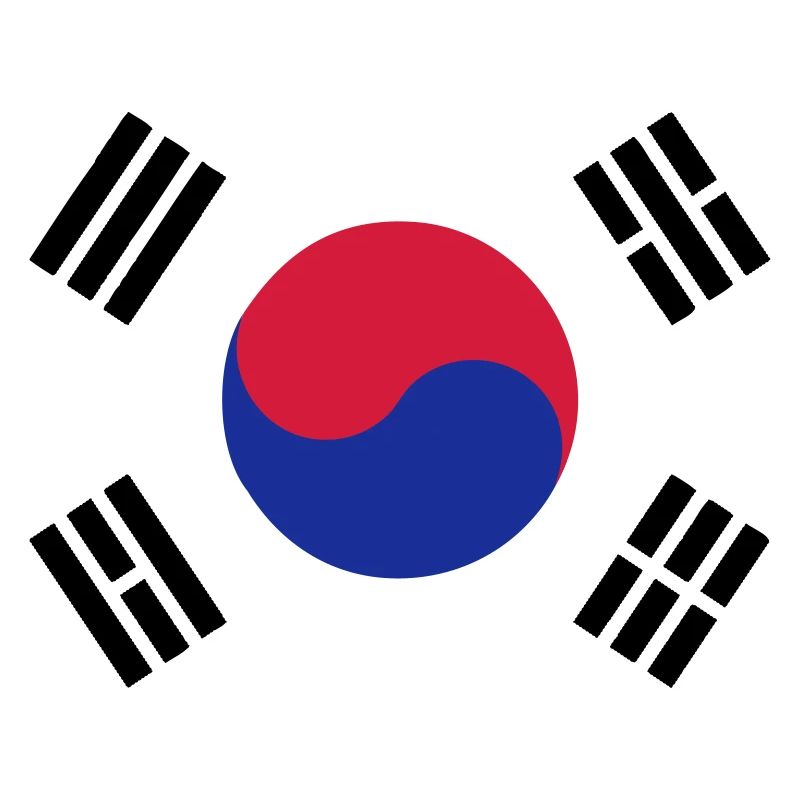 Emblème du drapeau Corée du Sud Corée