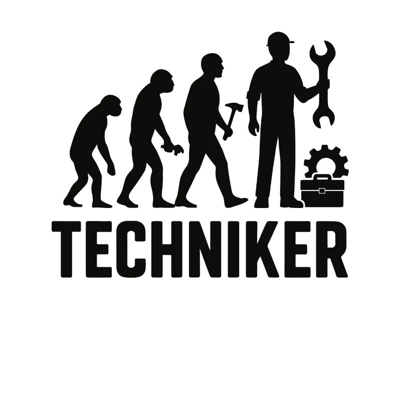 Techniker Evolution mit Werkzeug