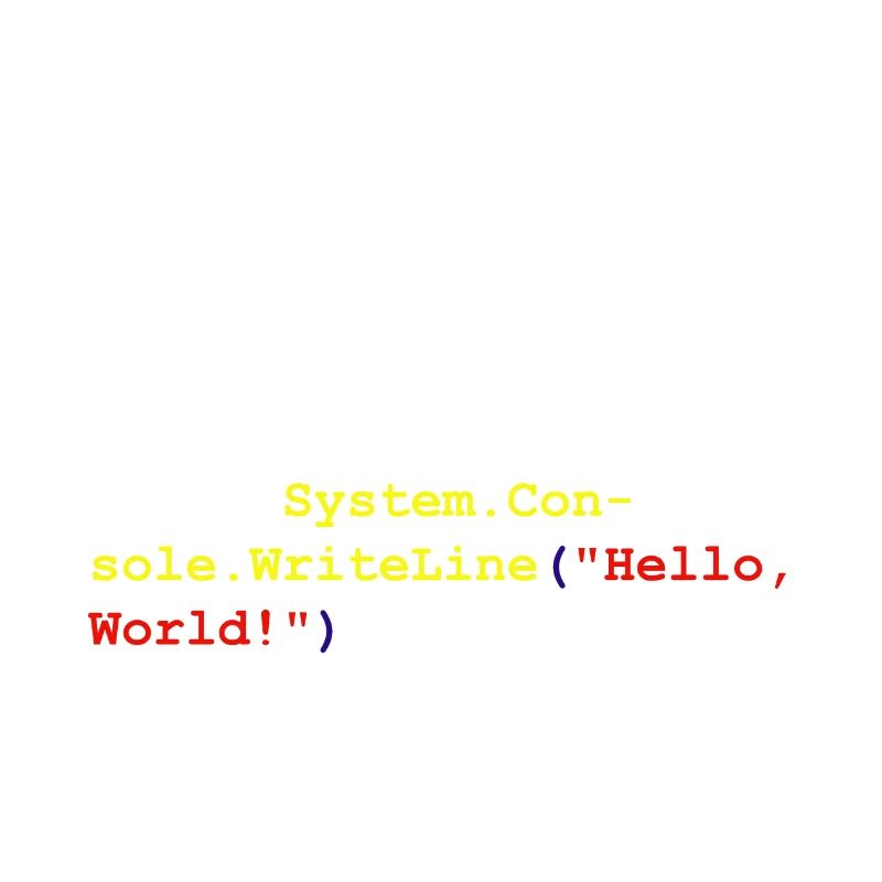 Hello World C# Sharp Entwickler Programm Geschenk