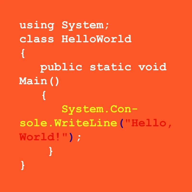 Hello World C # Sharp developer program gift