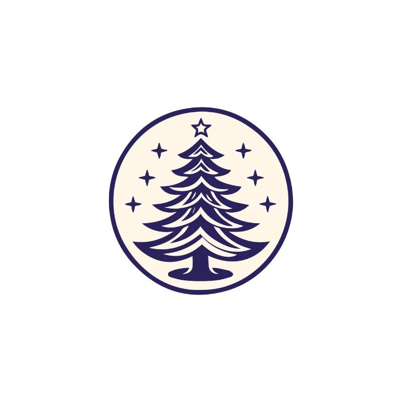 Weihnachtsbaum Emblem Tannenbaum oder Christbaum