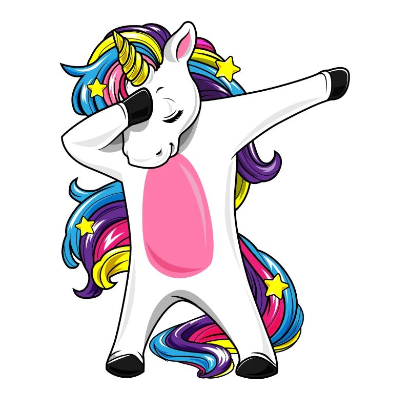 Dabbing Einhorn Regenbogen Mädchen Geschenk