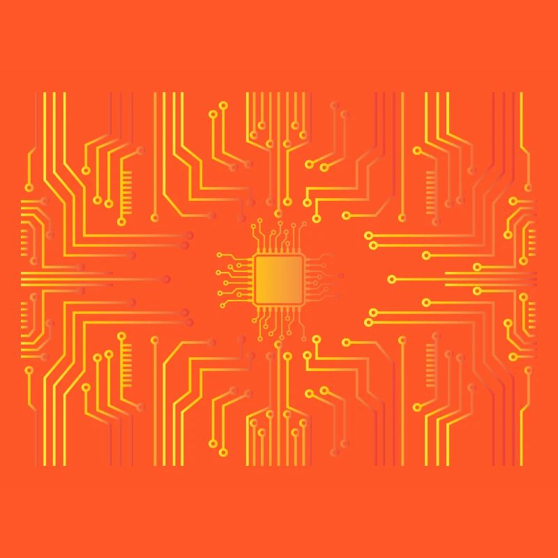 Circuit board core CPU heart pc coder geek