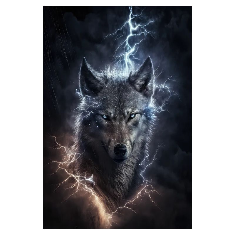 Wolf Blitz Donner Epic Cool Episch Wölfe
